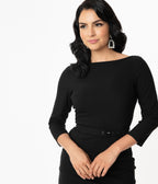 Unique Vintage Black Jaqueline Pencil Dress - Unique Vintage - Womens, DRESSES, WIGGLE