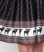 Unique Vintage Black Moose Fair Isle Stephanie Fit & Flare Dress - Unique Vintage - Womens, DRESSES, FIT AND FLARE