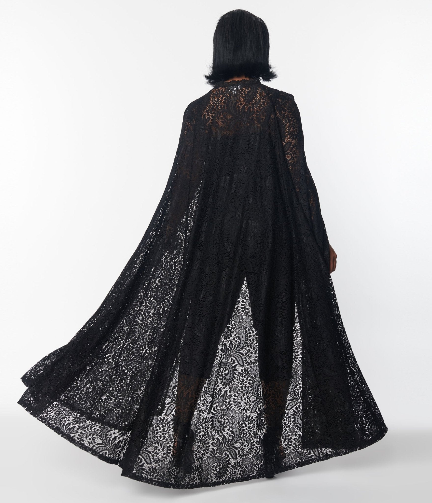Womens lace cape discount