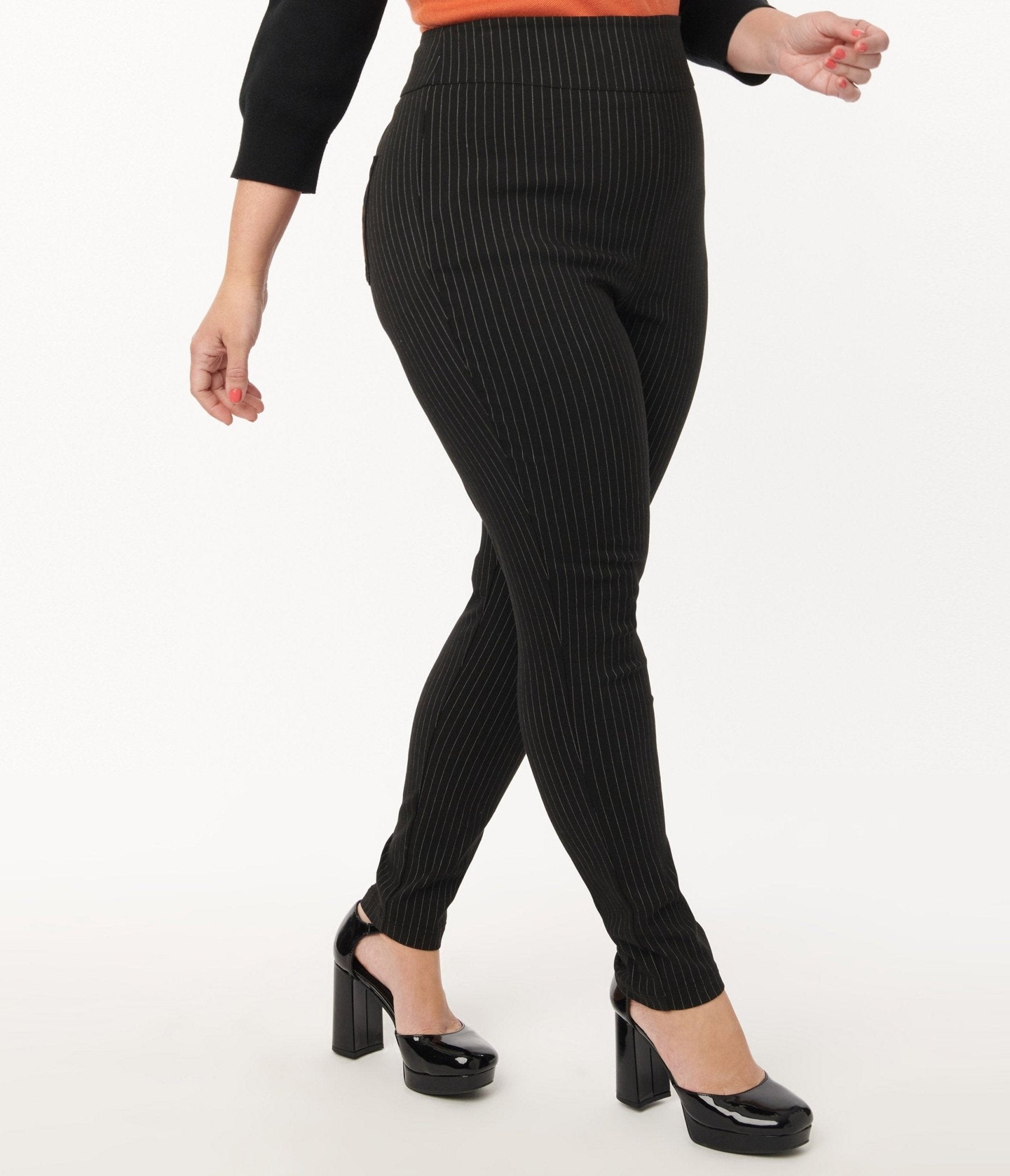 Pinstripe cigarette shop pants