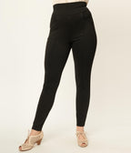 Unique Vintage Black Pintuck High Waist Pants - Unique Vintage - Womens, BOTTOMS, PANTS