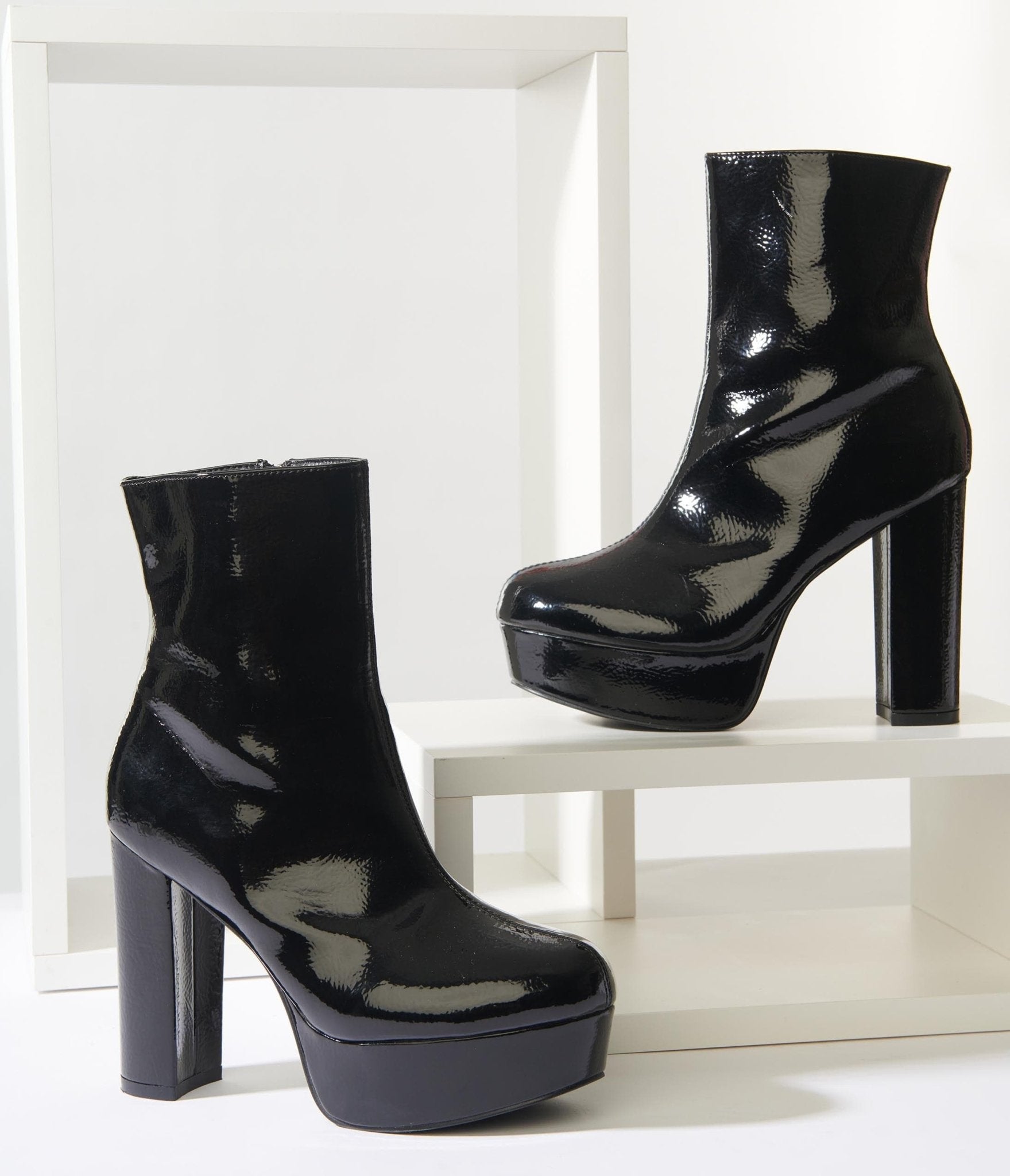 Black High Heel Platform Boots Generic Women Thigh High Boots Double