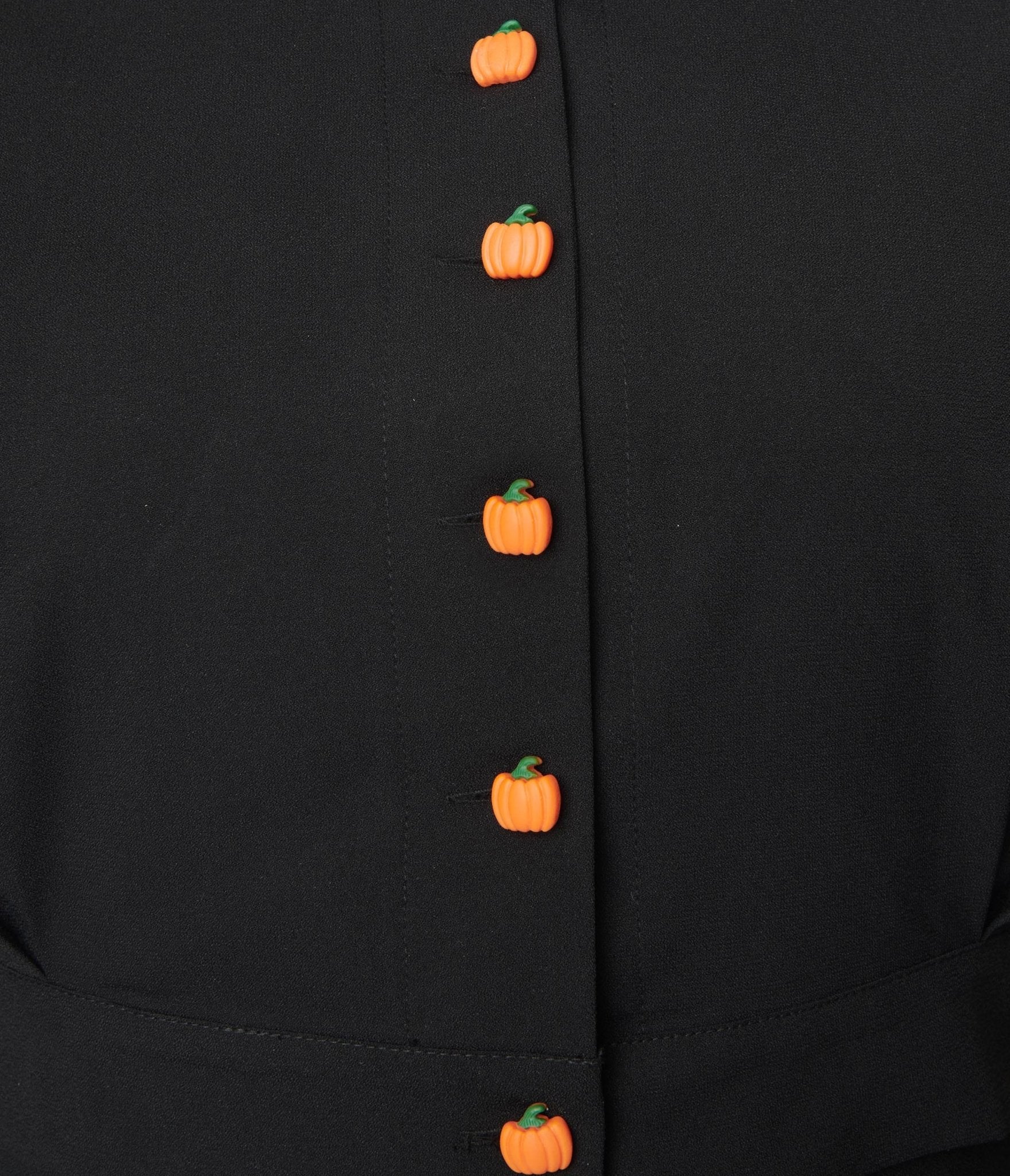 Unique Vintage Black & Pumpkin Button Varsity Crop Cardigan - Unique Vintage - Womens, HALLOWEEN, TOPS