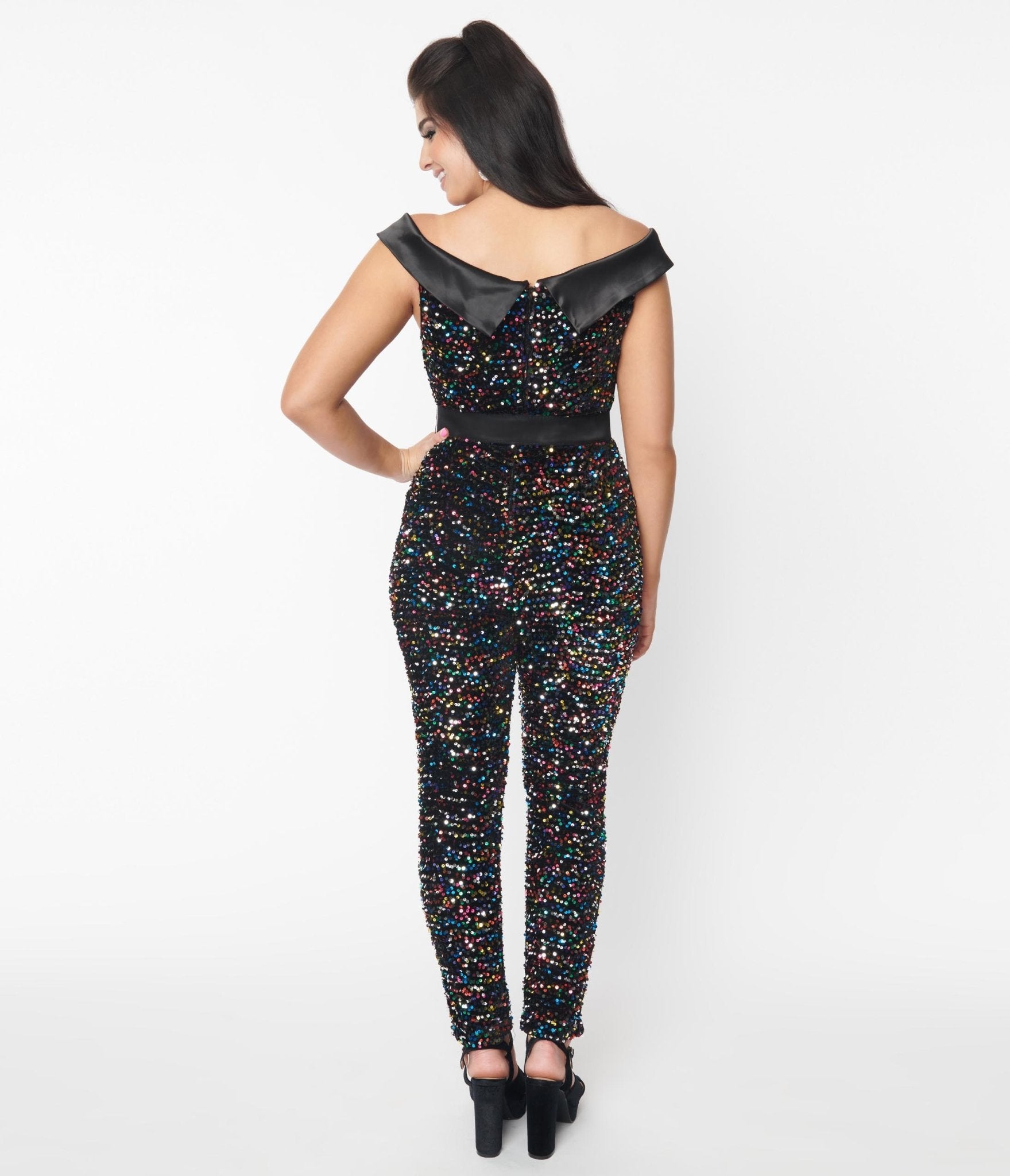 Buy Women's Sequin Detail Jumpsuit with Long Sleeves Online | Centrepoint  UAE