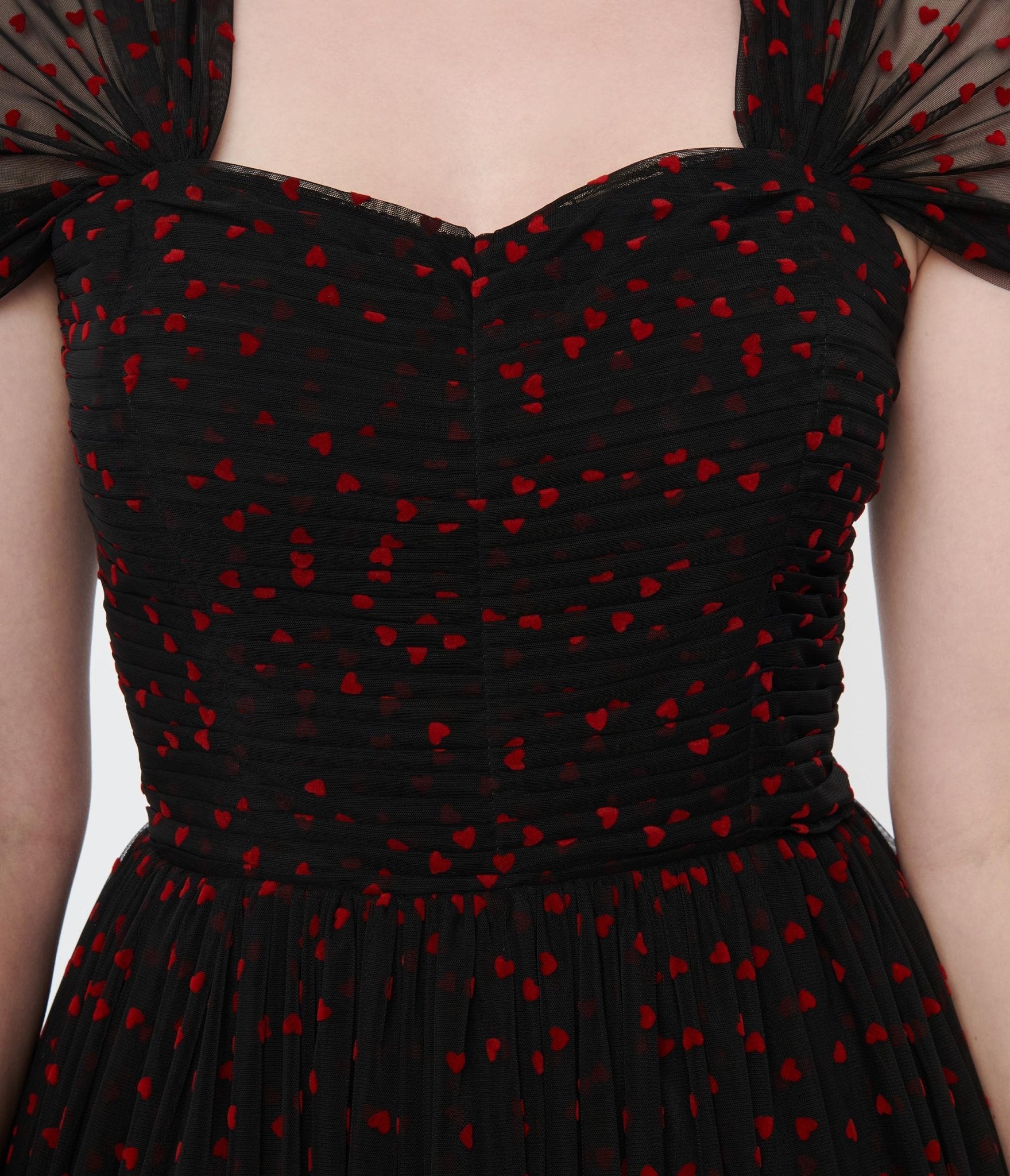 Unique Vintage Black & Red Hearts Garden State Swing Dress - Unique Vintage - Womens, DRESSES, PROM AND SPECIAL OCCASION