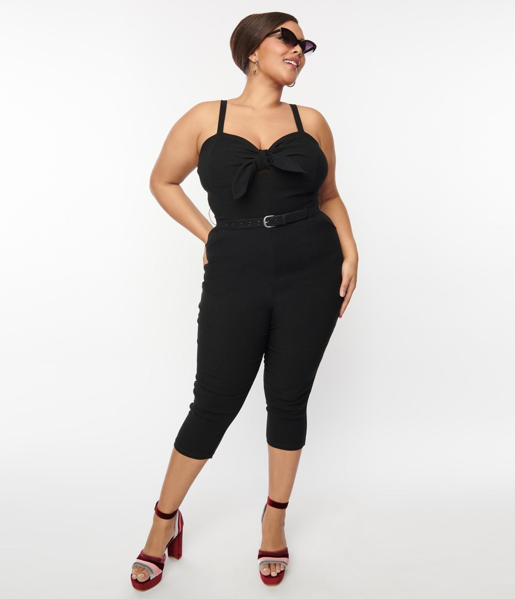 Womens black clearance capri romper