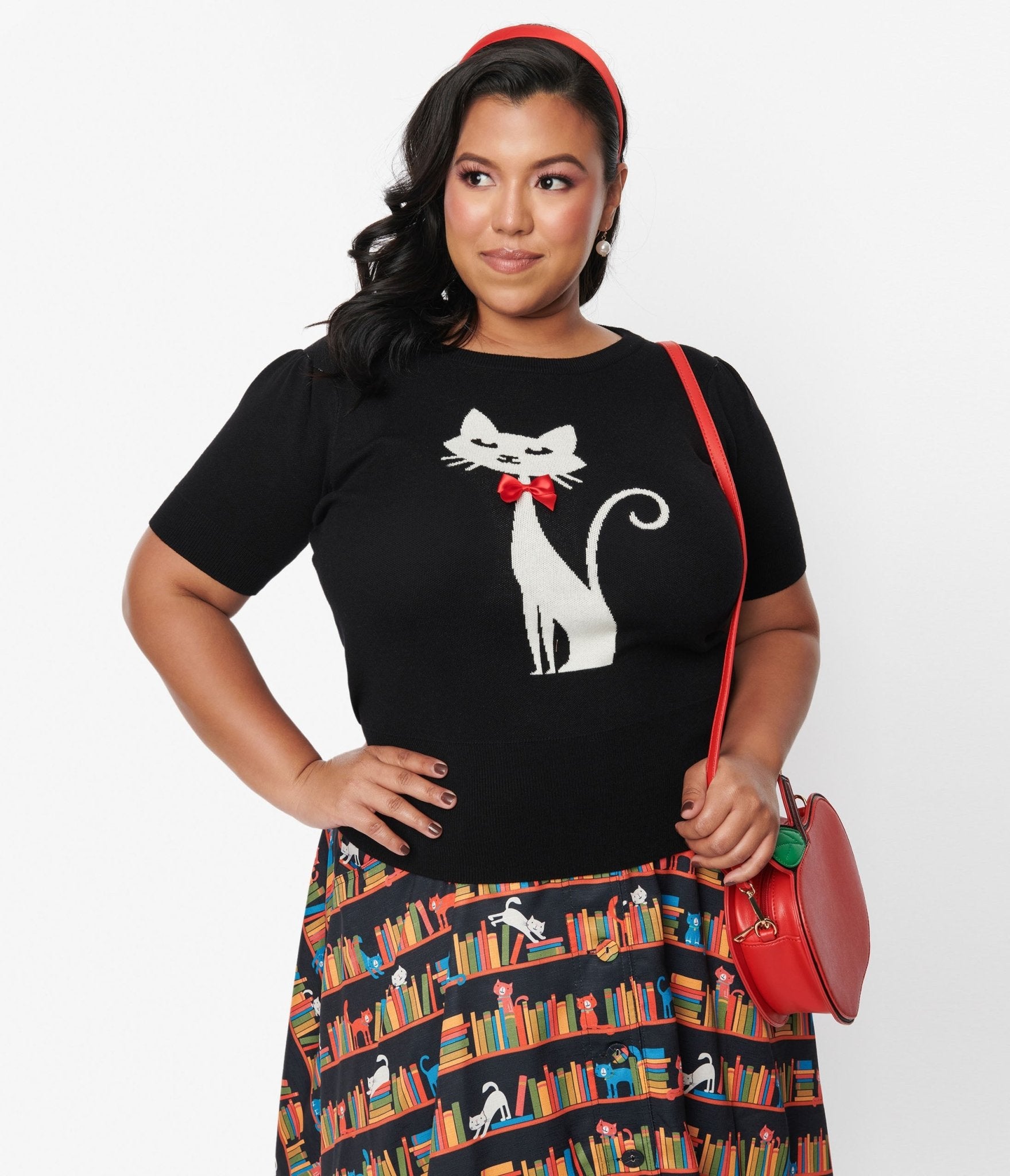 Cat sweater top for women