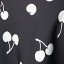 Unique Vintage Black & White Cherries Wrap Dress - Unique Vintage - Womens, DRESSES, FIT AND FLARE