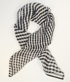 Unique Vintage Black & White Stripe Hair Scarf - Unique Vintage - Womens, ACCESSORIES, HAIR