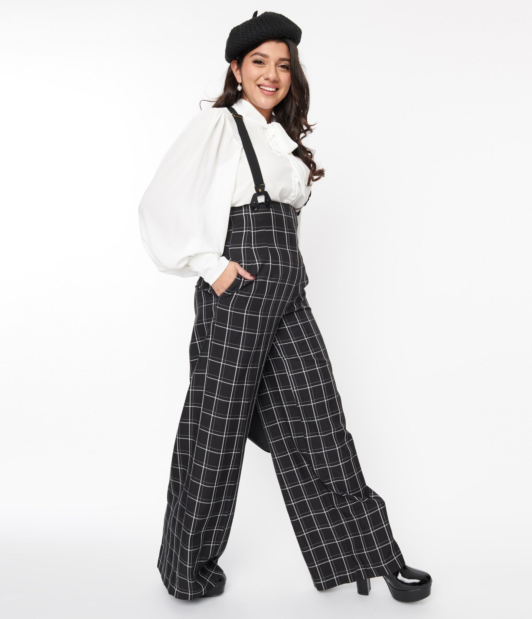 Plaid on sale jumper pants