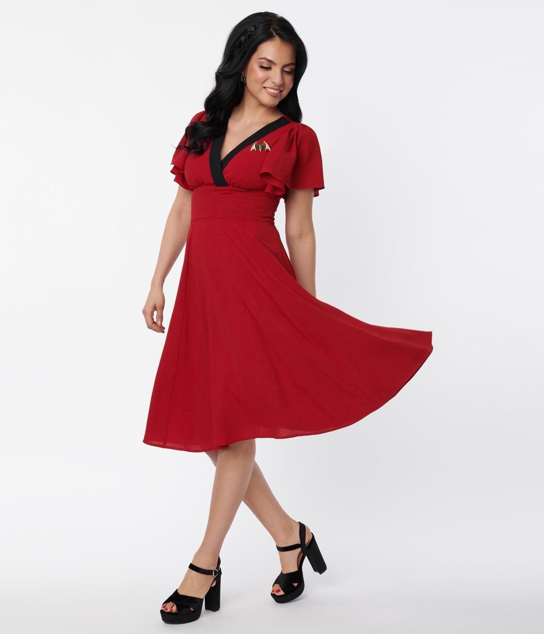 Burgundy hotsell 50s dress