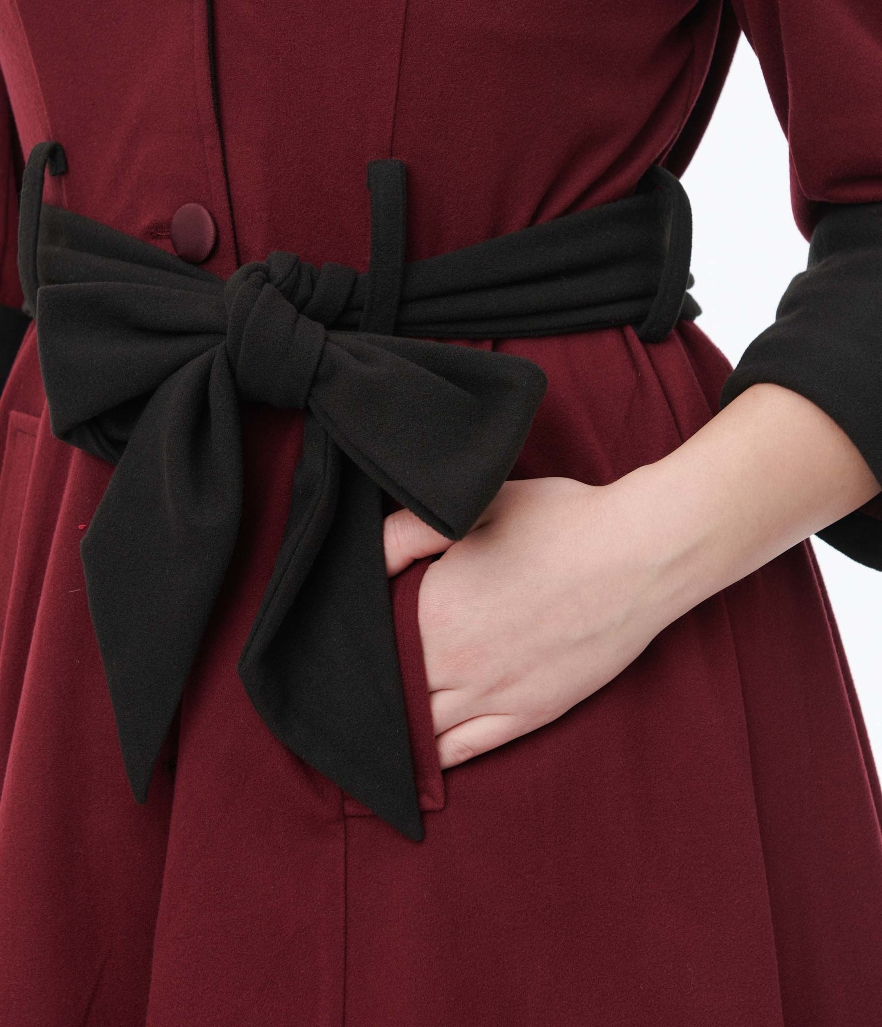 Burgundy top swing coat