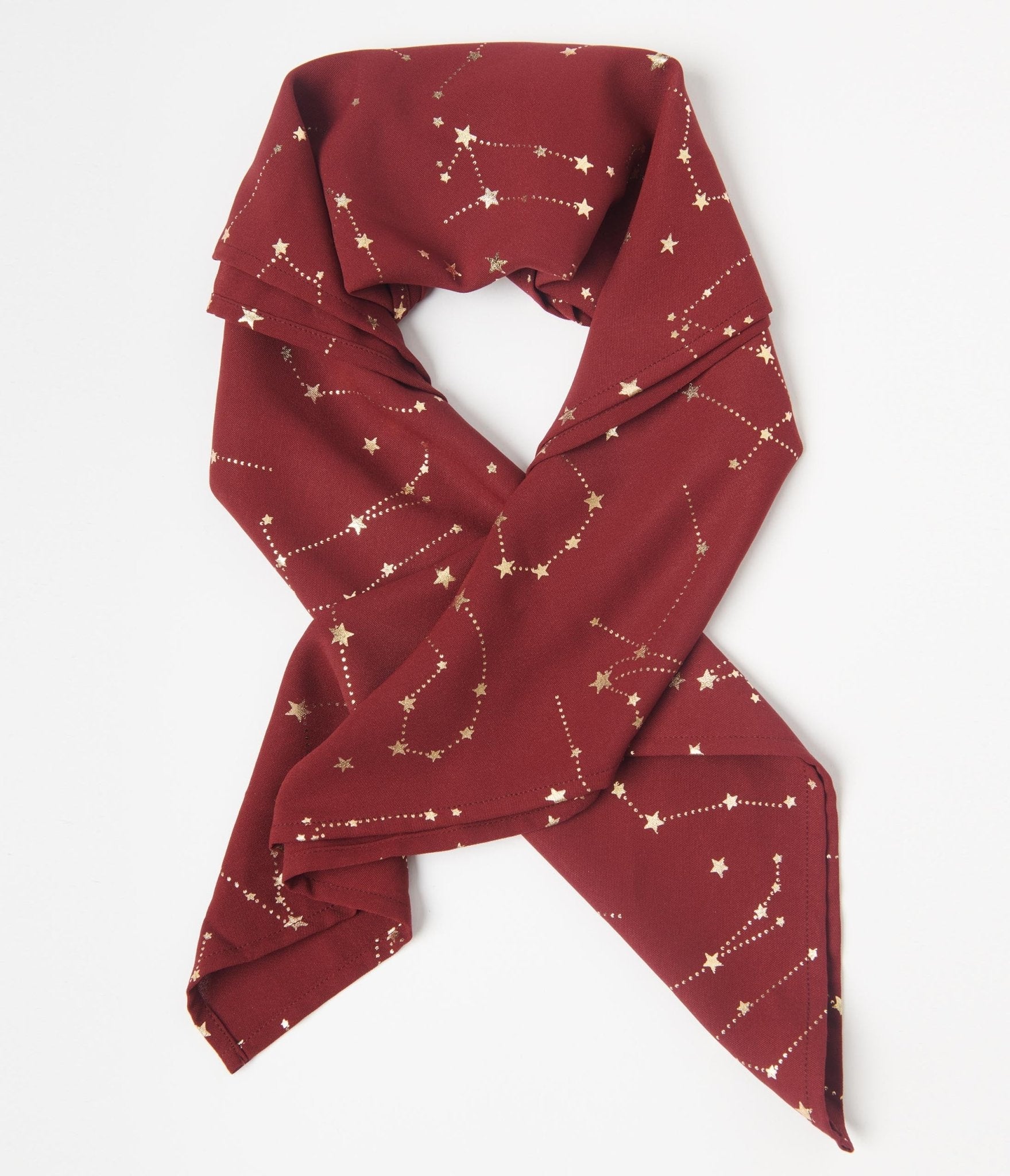 Burgundy and 2025 gold scarf