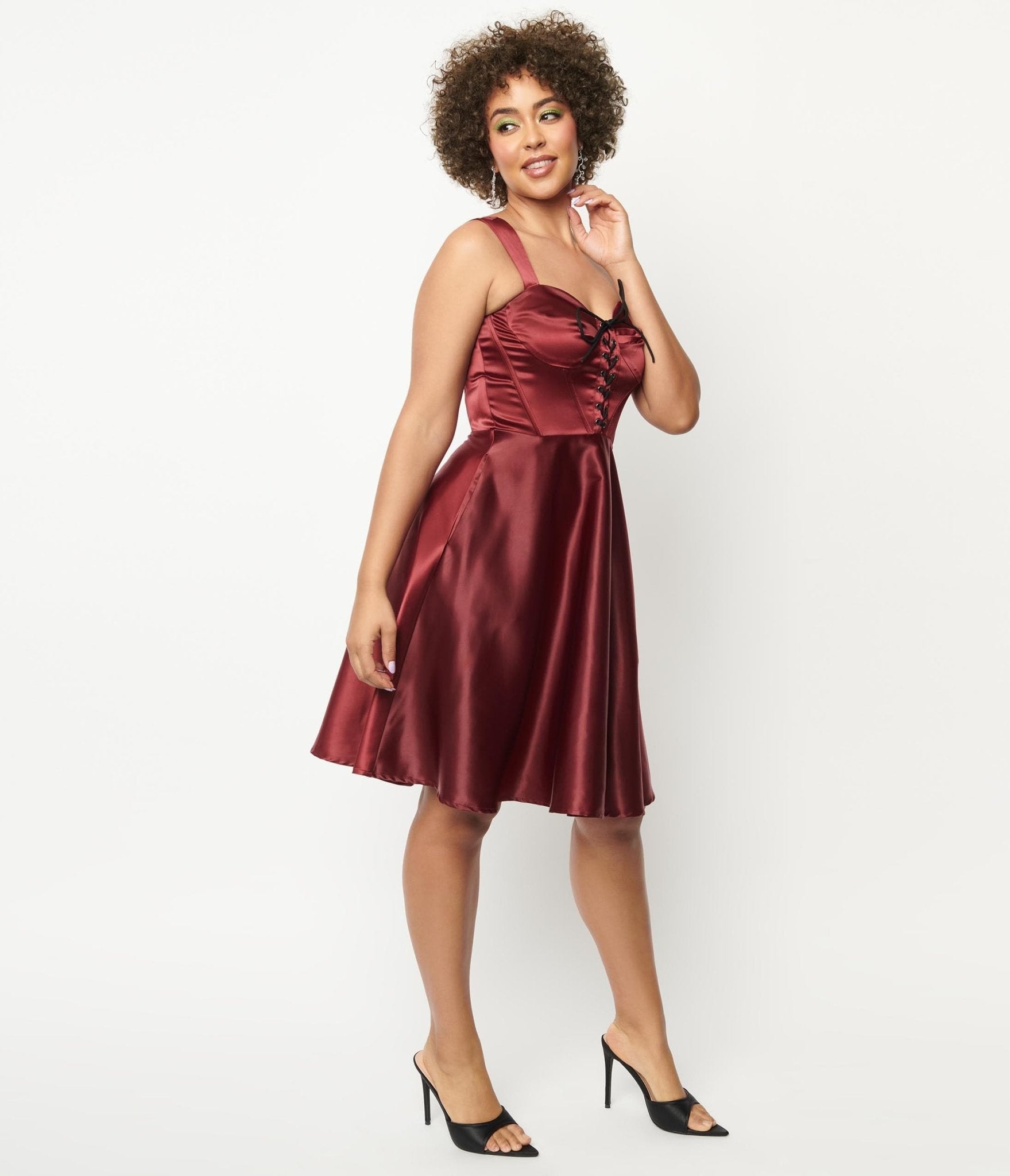Vintage deals burgundy dress