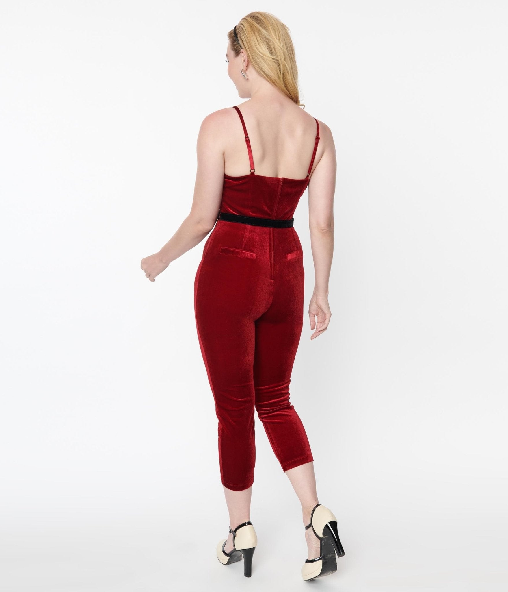 Velvet cropped jumpsuit new arrivals