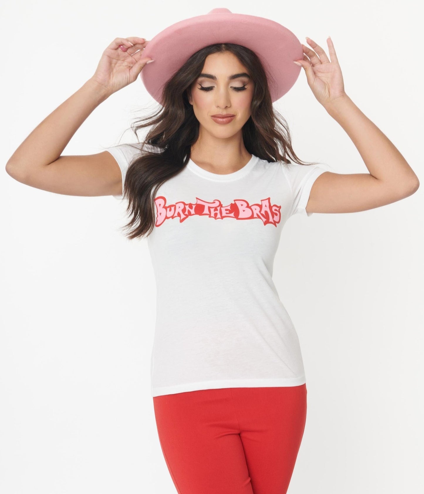 Unique Vintage Burn Your Bras Fitted Graphic Tee - Unique Vintage - Womens, GRAPHIC TEES, TEES