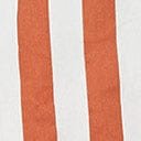 Unique Vintage Burnt Orange & White Stripe Snap Front Pinafore - Unique Vintage - Womens, BOTTOMS, SKIRTS