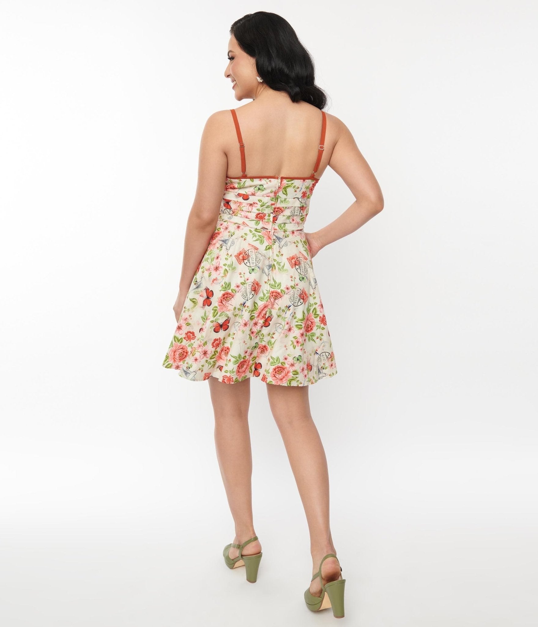 Retro sale butterfly dress
