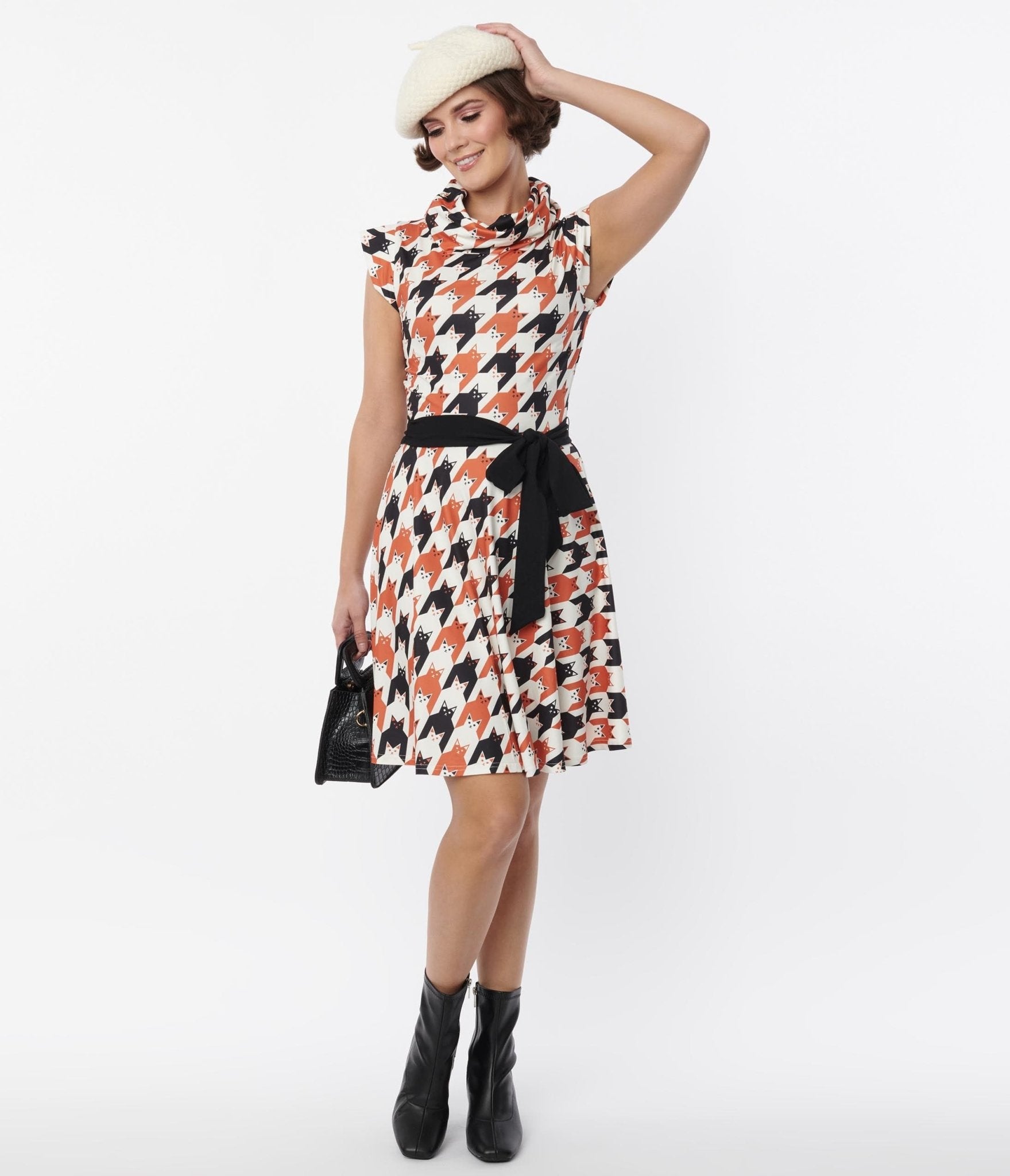 Retro online cat dress
