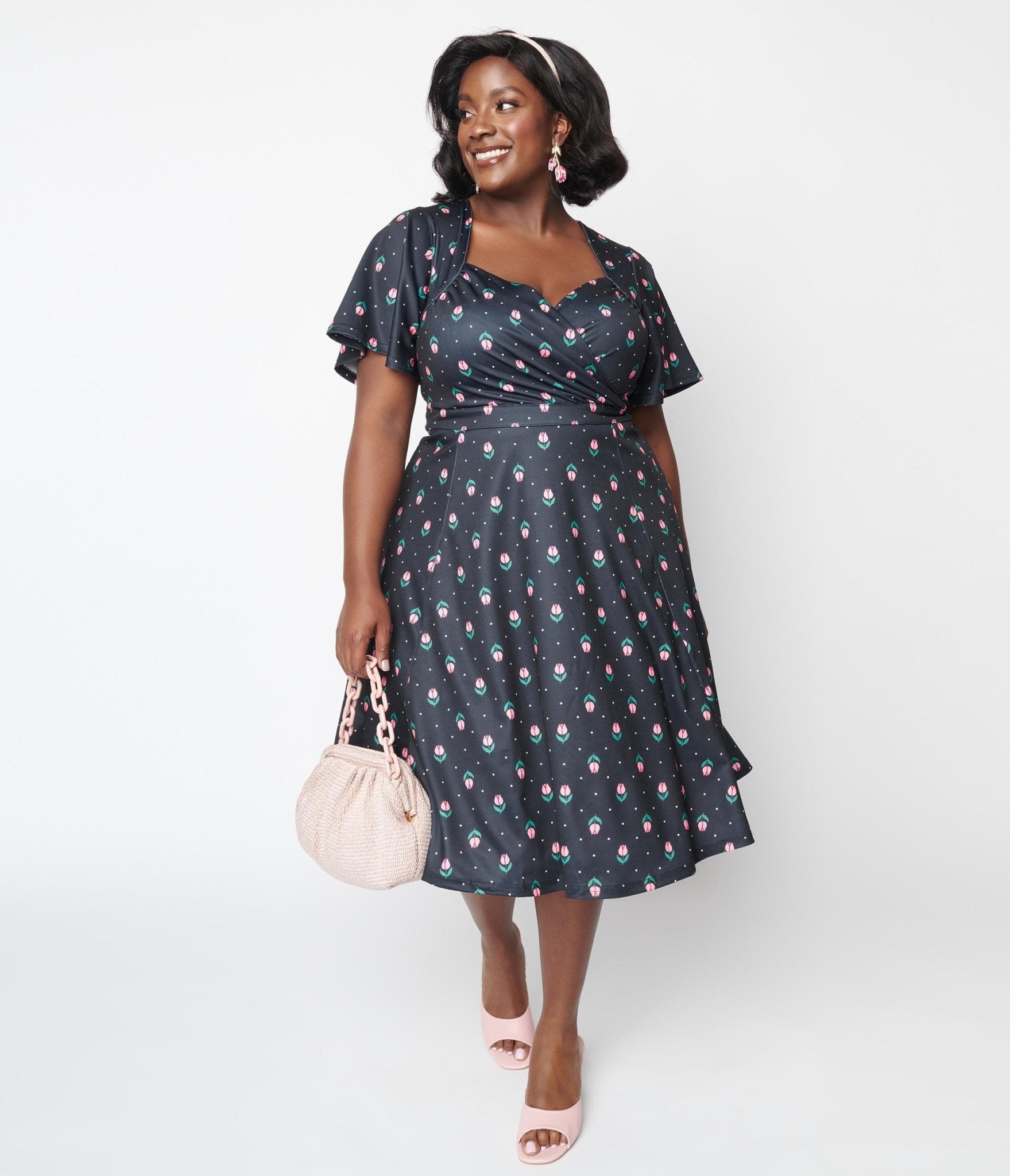 Curve polka top dot dress