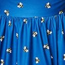Unique Vintage Curve Blue Bee Print Swing Dress - Unique Vintage - Womens, DRESSES, SWING
