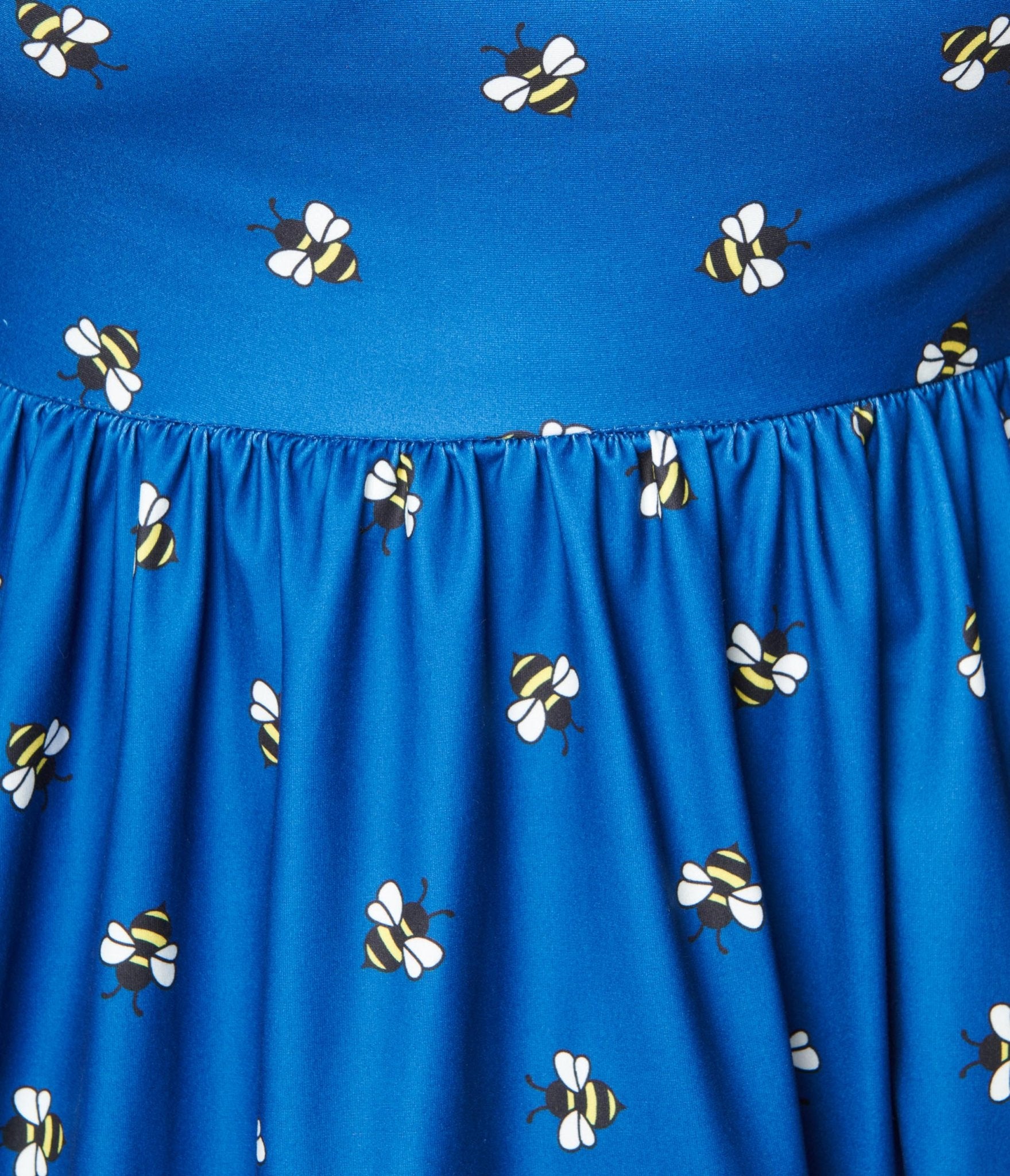 Unique Vintage Curve Blue Bee Print Swing Dress - Unique Vintage - Womens, DRESSES, SWING