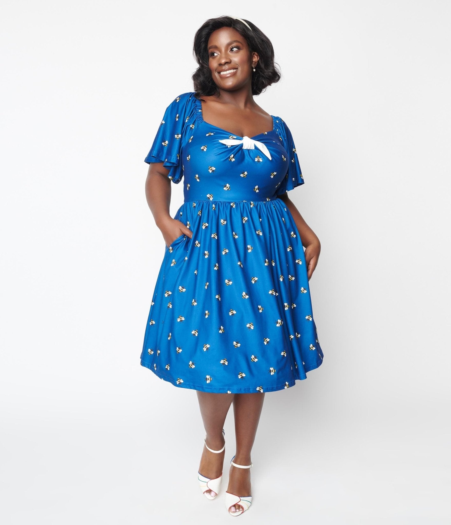 Printed cheap swing dress
