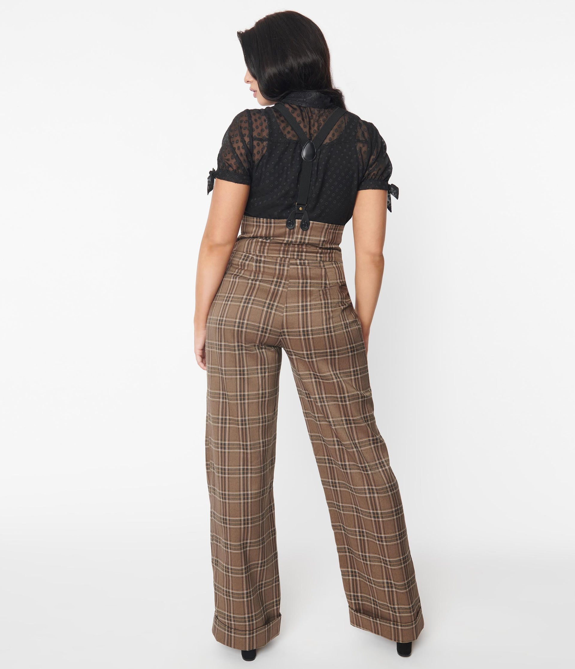 Unique Vintage 1930s Burgundy Pinstripe Thelma Suspender Pants -  ShopperBoard