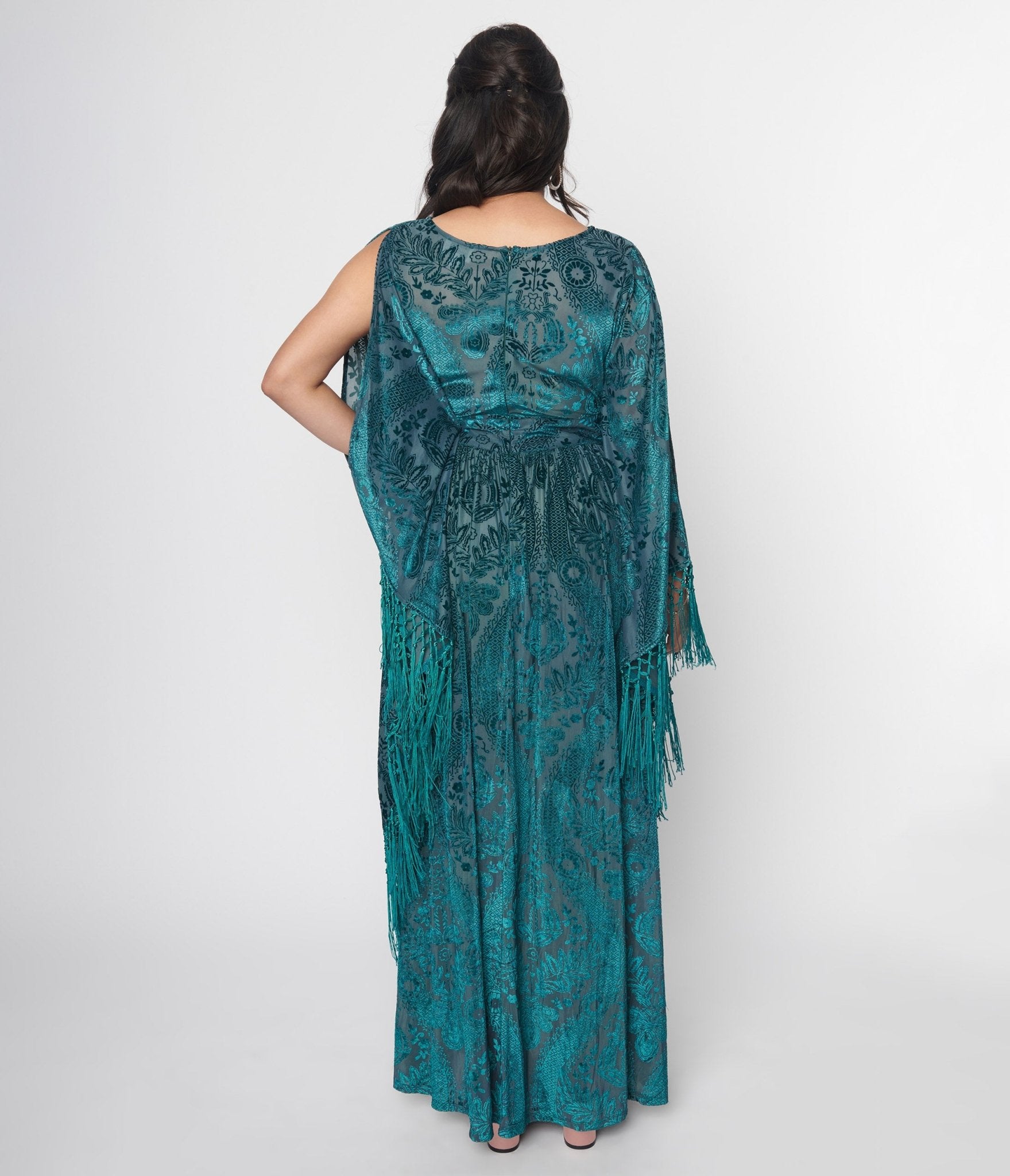 unique vintage emerald & gold sequin burton caftan dress reviews Unique Vintage Emerald & Gold Sequin Burton Caftan Dress