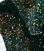 Unique Vintage Emerald & Gold Sequin Burton Caftan Dress - Unique Vintage - Womens, DRESSES, CAFTAN