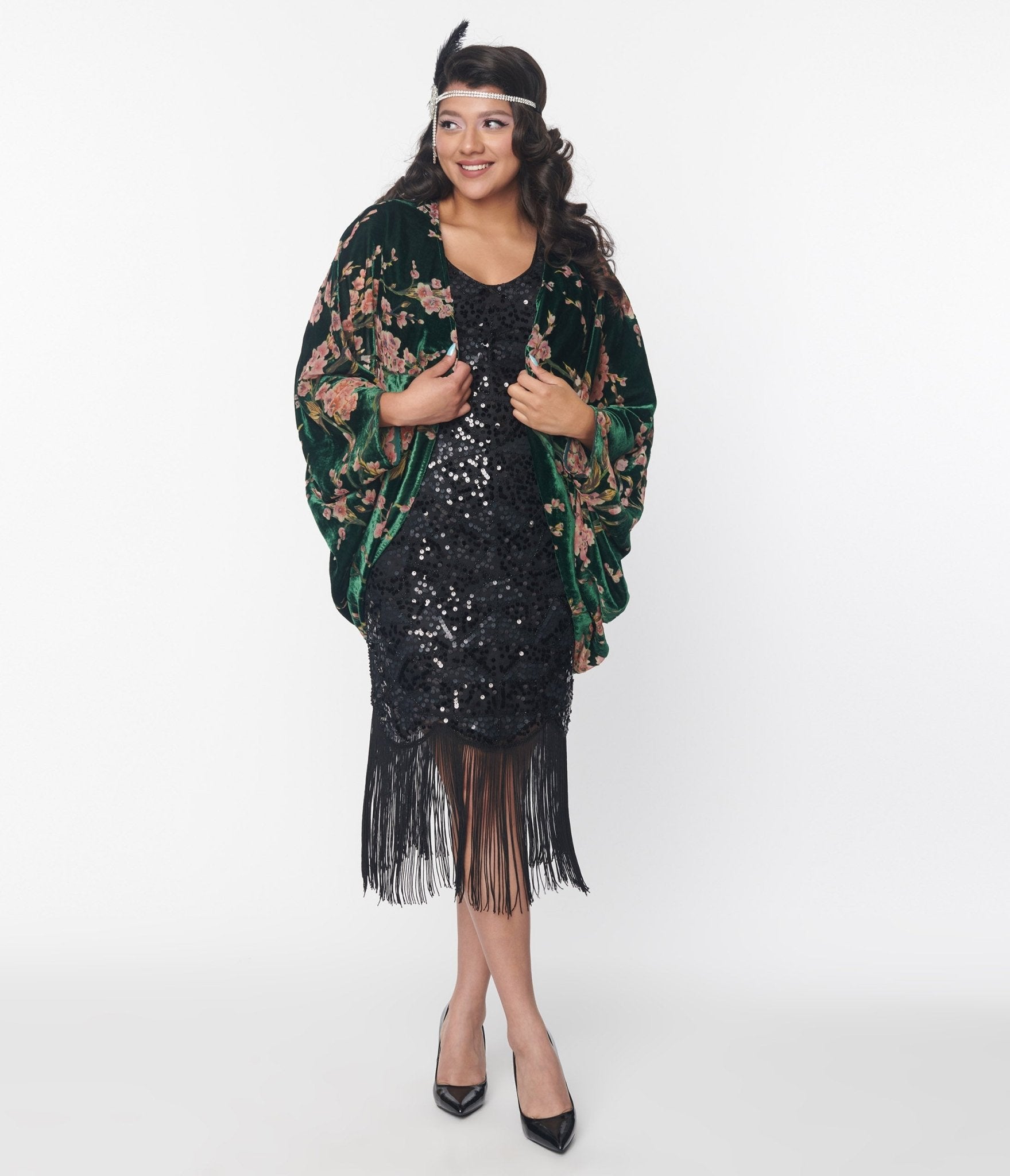 Sally velvet tie deals waist kimono midi dress