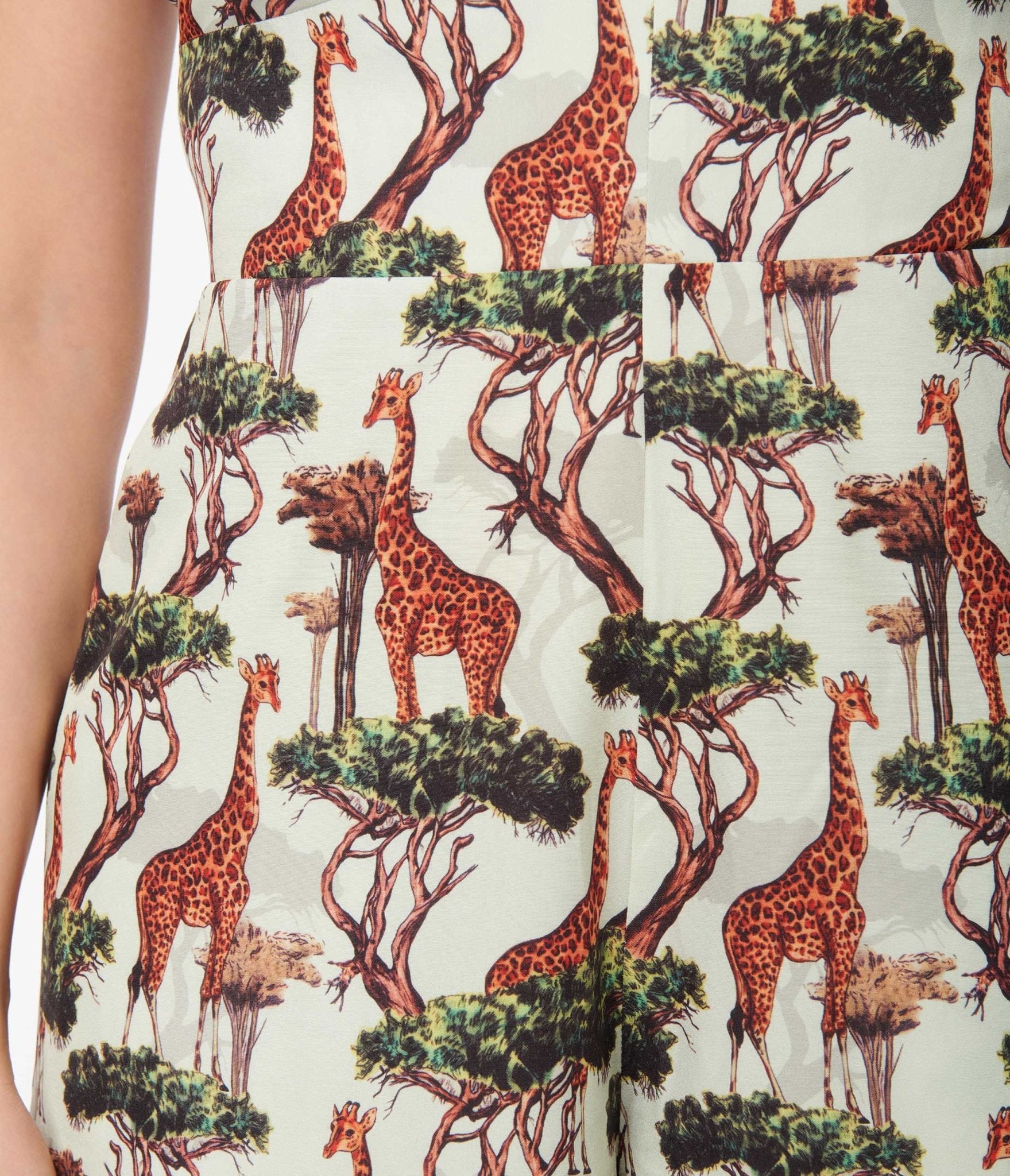 Retro Vintage Unique Vintage Giraffe Print Halter Jumpsuit Unique Vintage