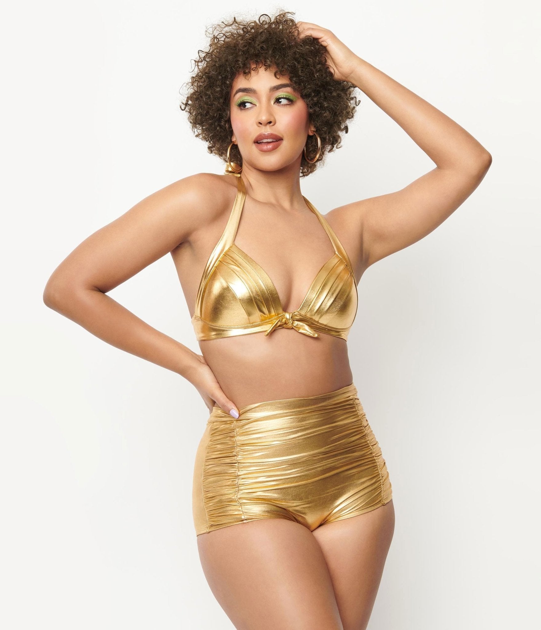 Gold bathing suit bottoms 2025
