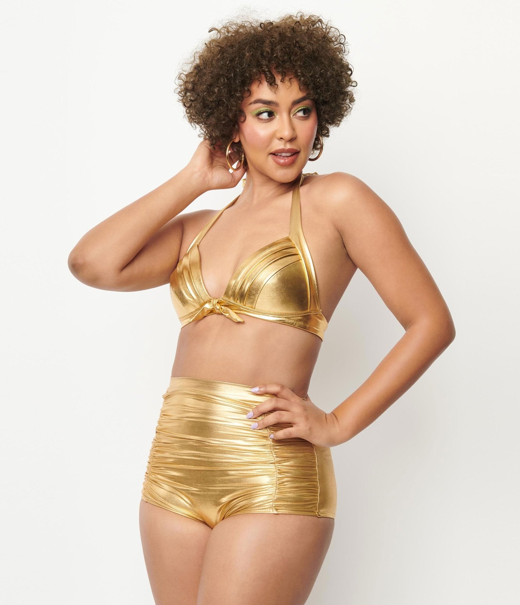 Gold swim bottoms store