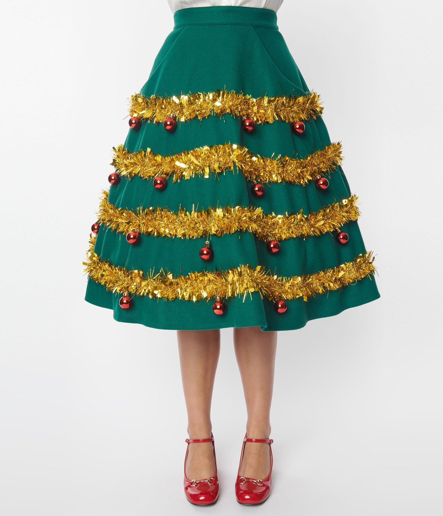 Christmas skirt plus size sales