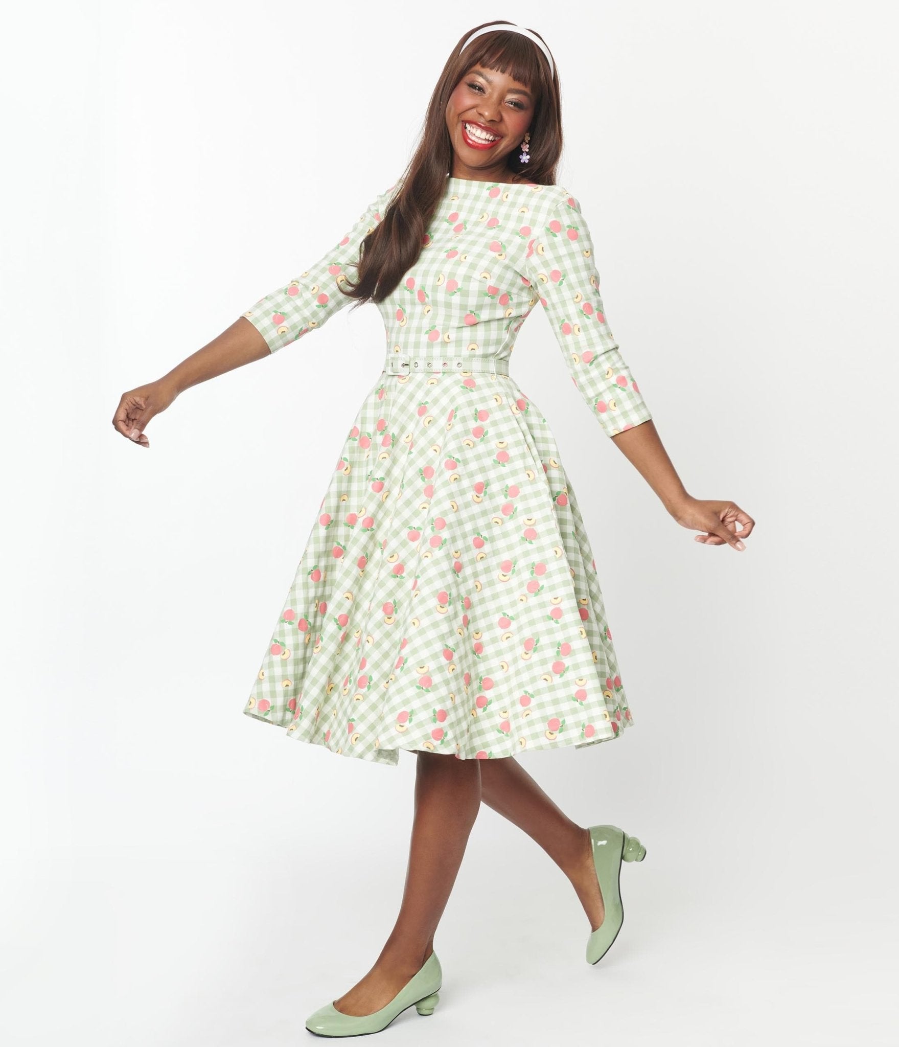 Gingham deals swing dress