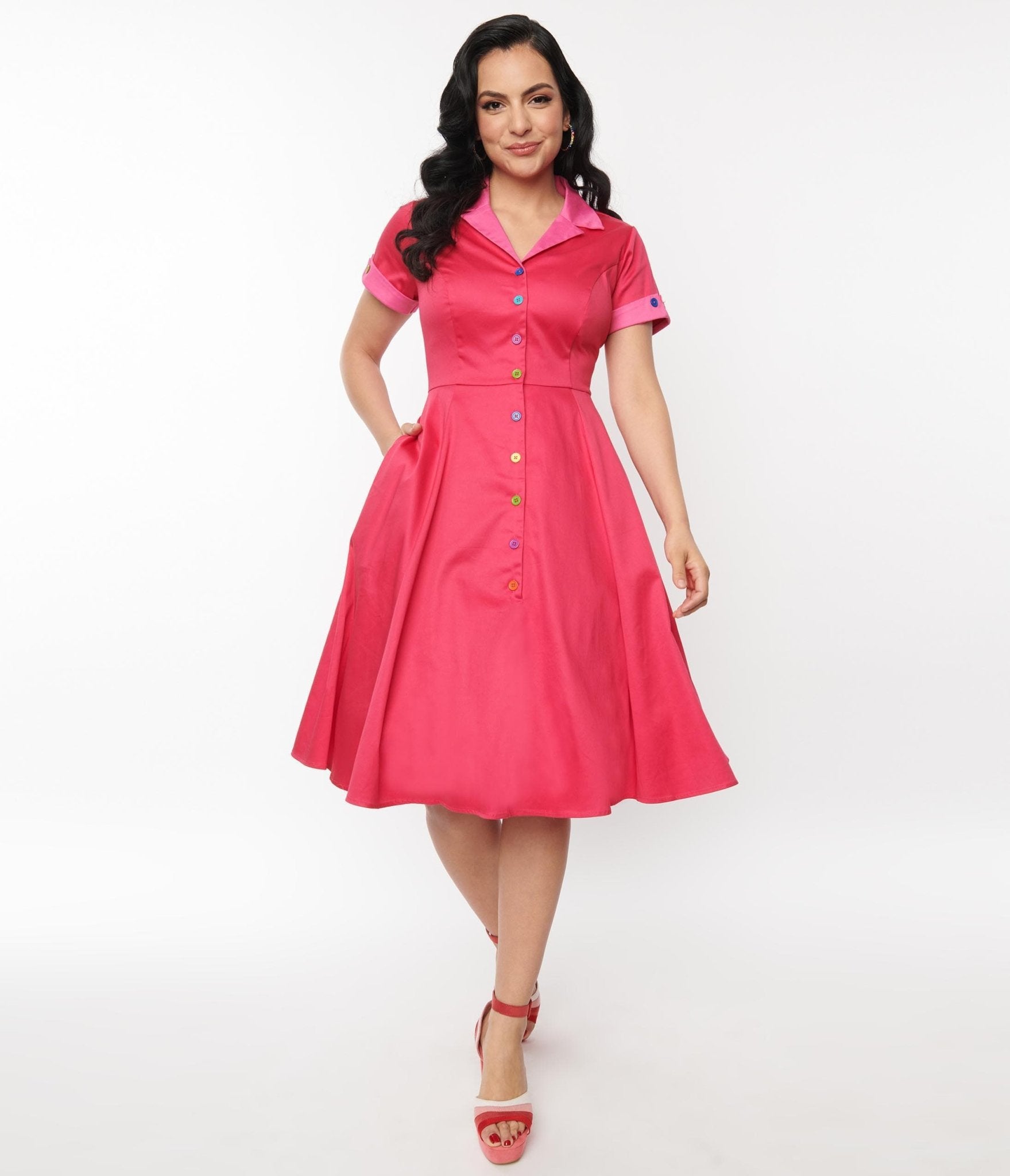Women's High Neck Fringe Dress - Red, Size XL by Venus