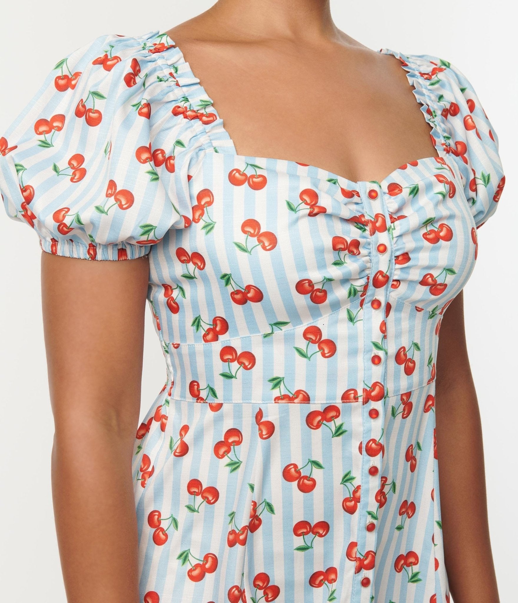 Light blue cherry hotsell dress