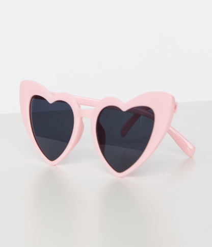 Unique Vintage Light Pink Heart Sunglasses - Unique Vintage - Womens, ACCESSORIES, SUNGLASSES