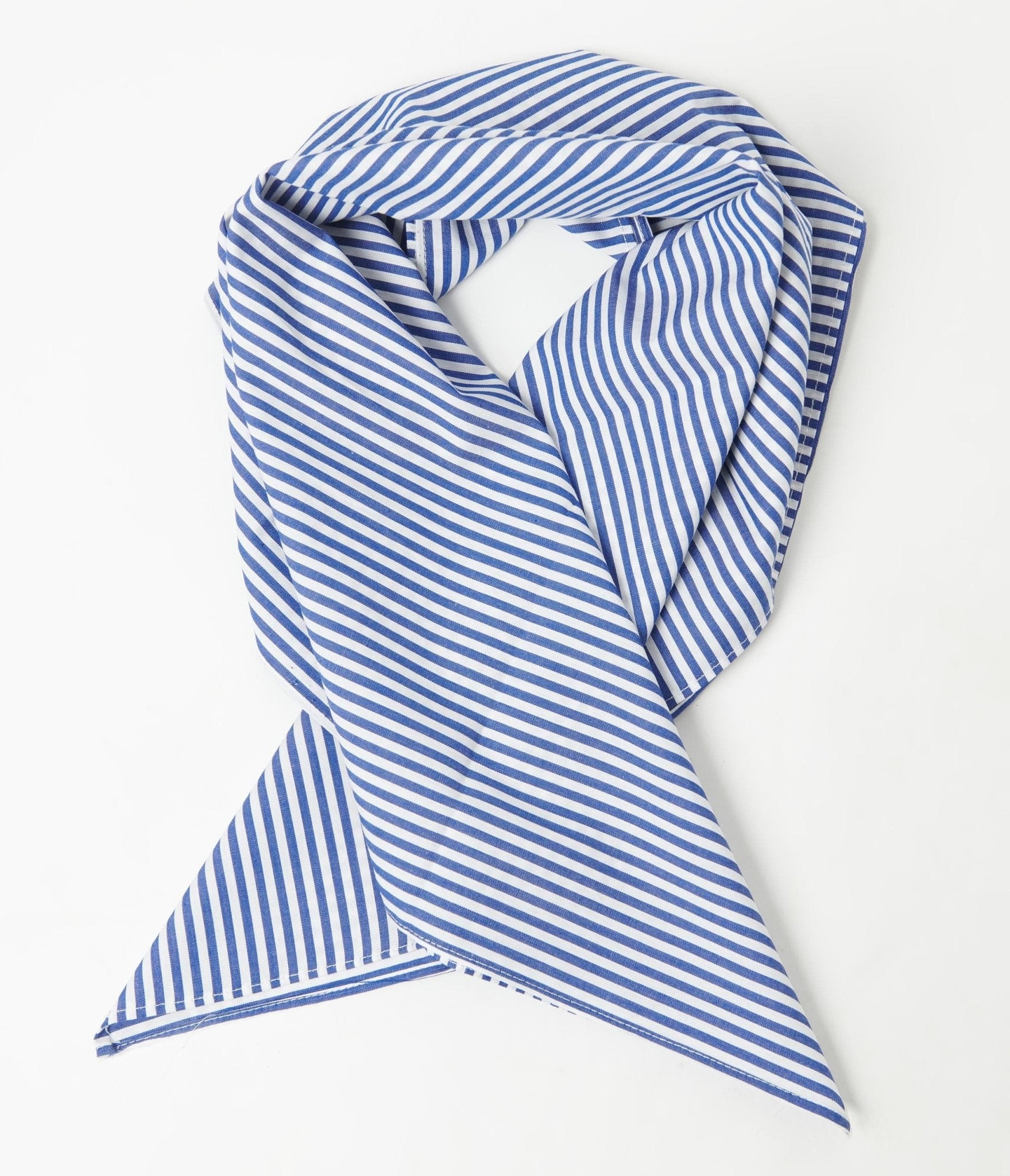 Unique Vintage Navy Blue & White Stripe Print Hair Scarf - Unique Vintage - Womens, ACCESSORIES, HAIR