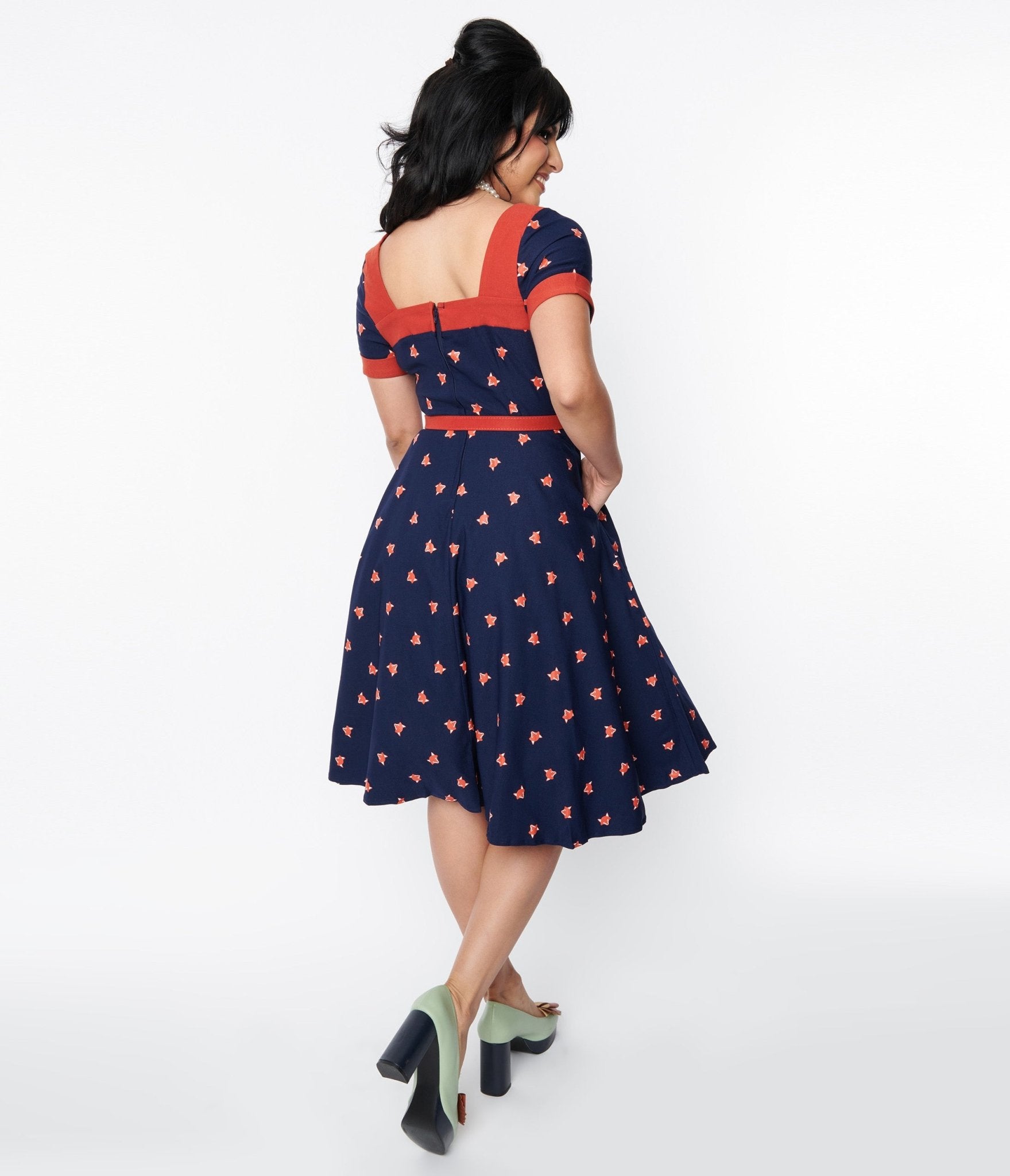 Vintage navy discount dress