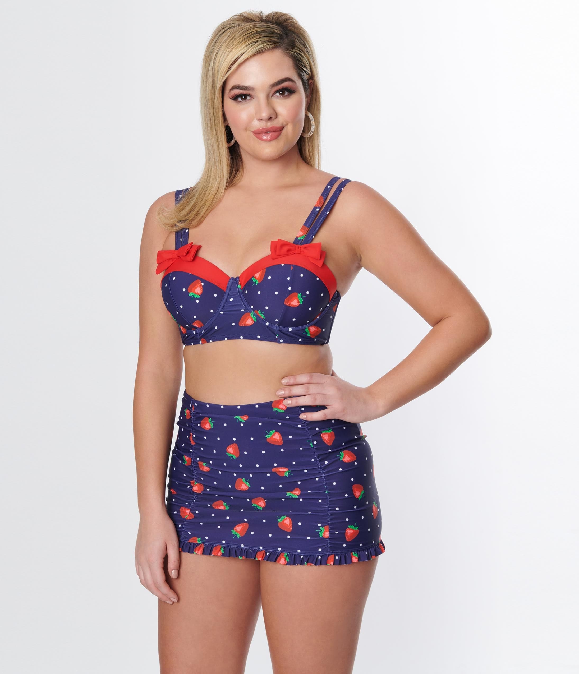 Dots For Days Two Piece Skirted Swimsuit