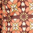 Unique Vintage Orange & Brown Mosaic Blouse - Unique Vintage - Womens, TOPS, WOVEN TOPS