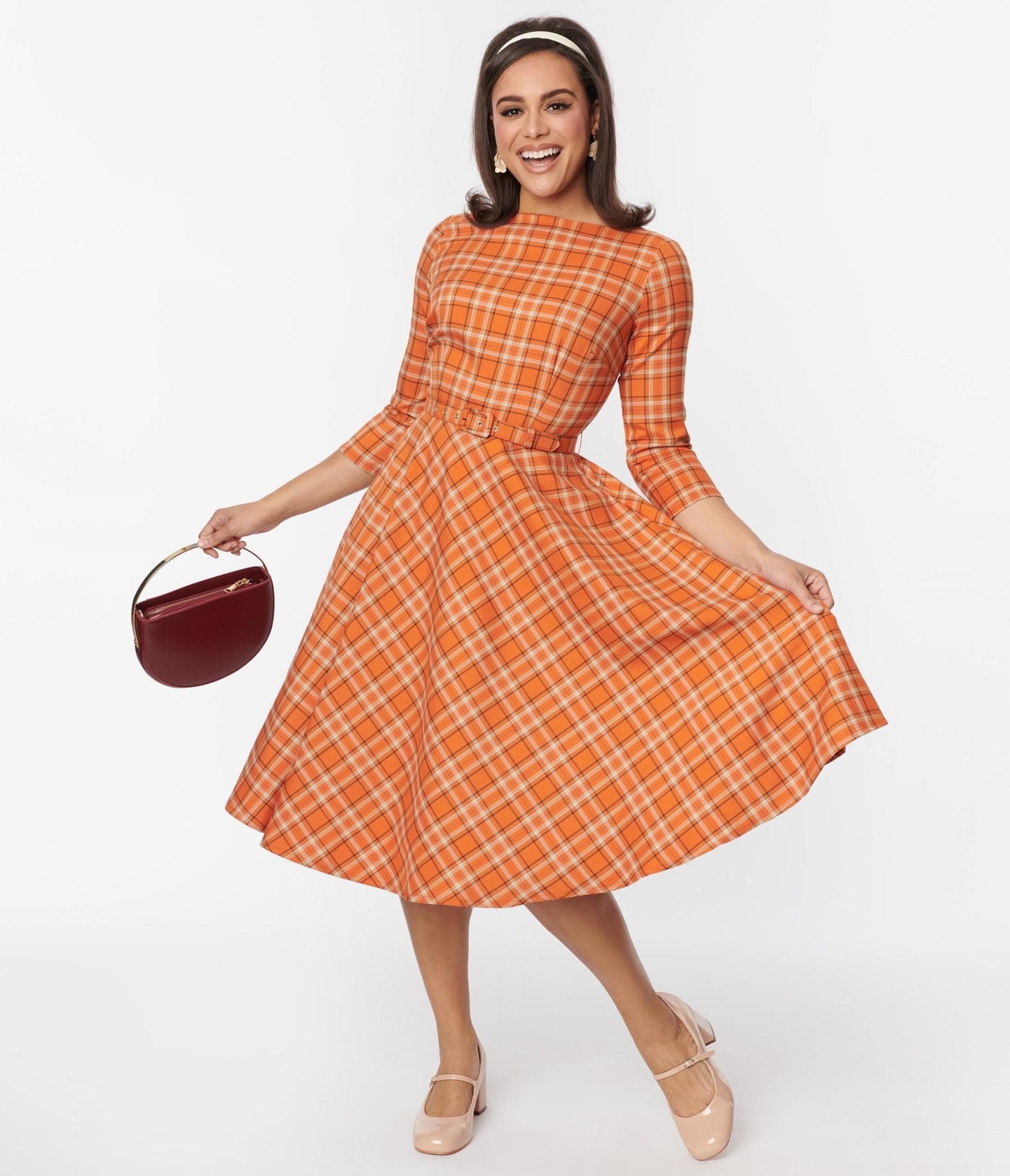 Vintage hot sale orange dress