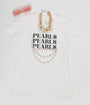 Unique Vintage Pearls White Fitted Womens Graphic Tee
