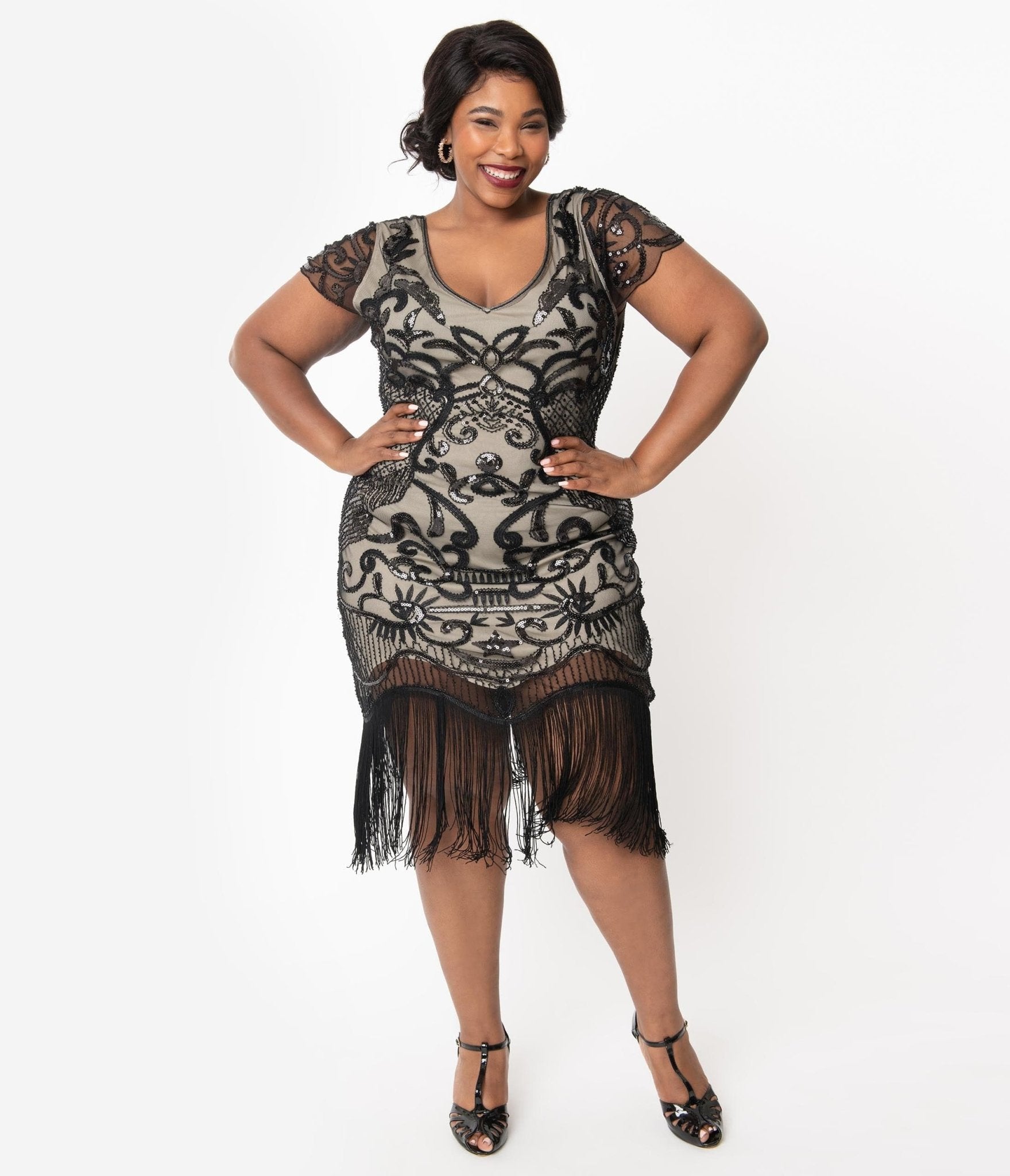 Flapper style plus size sale dresses