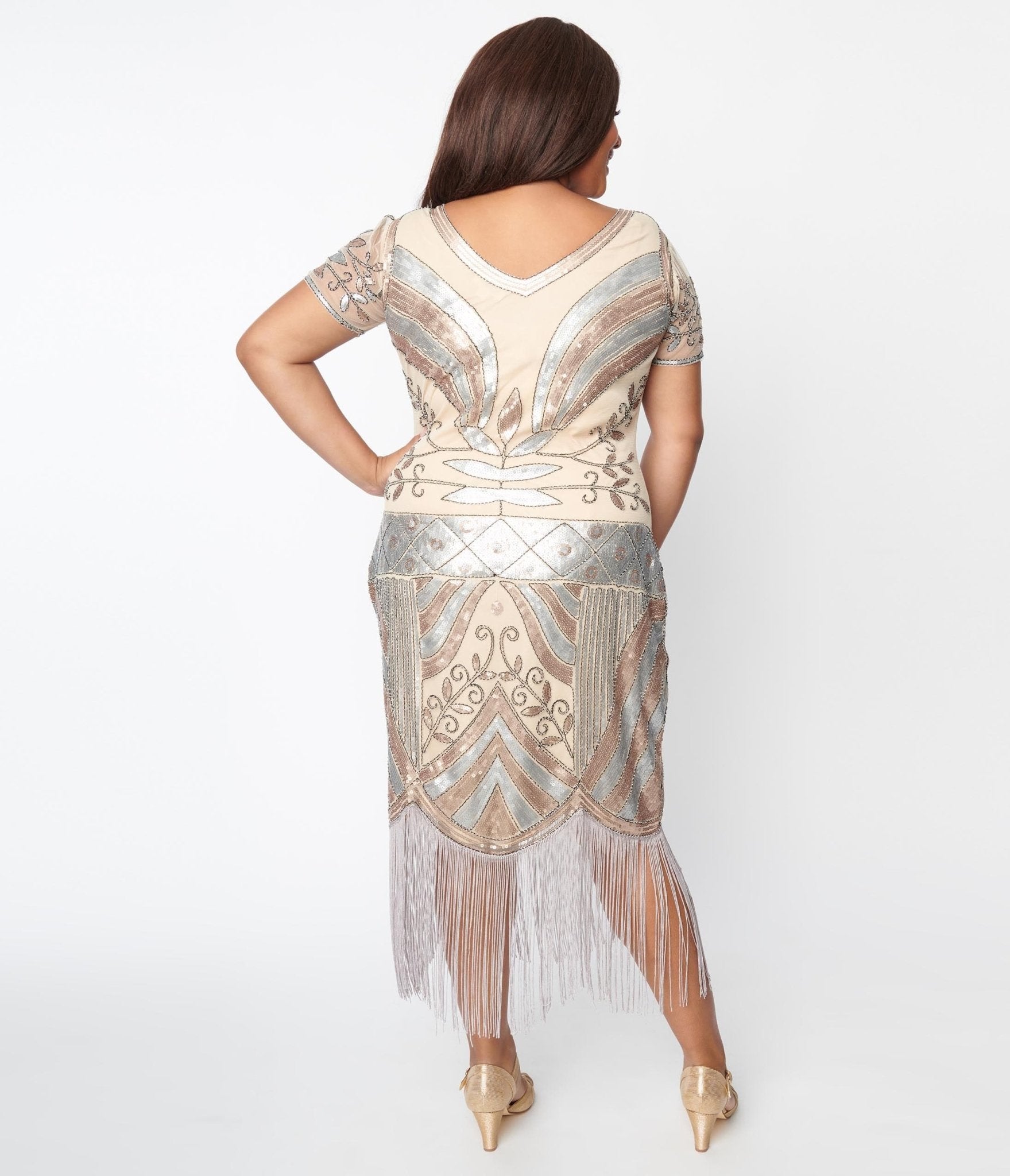Short sleeve cheap flapper dress