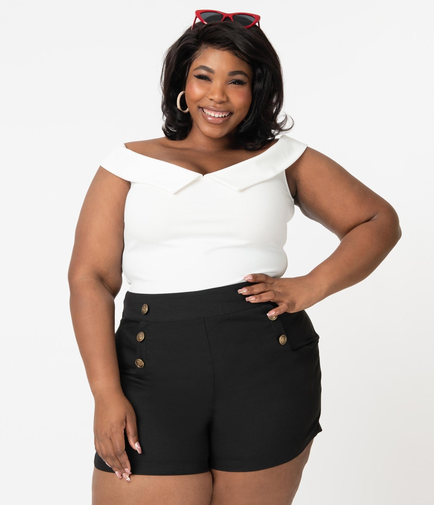 Plus size sailor shorts discount
