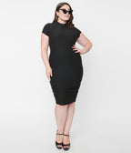 Unique Vintage Plus Size 1960s Black Holly Wiggle Dress - Unique Vintage - Womens, DRESSES, WIGGLE
