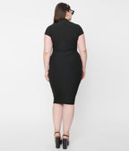 Unique Vintage Plus Size 1960s Black Holly Wiggle Dress - Unique Vintage - Womens, DRESSES, WIGGLE